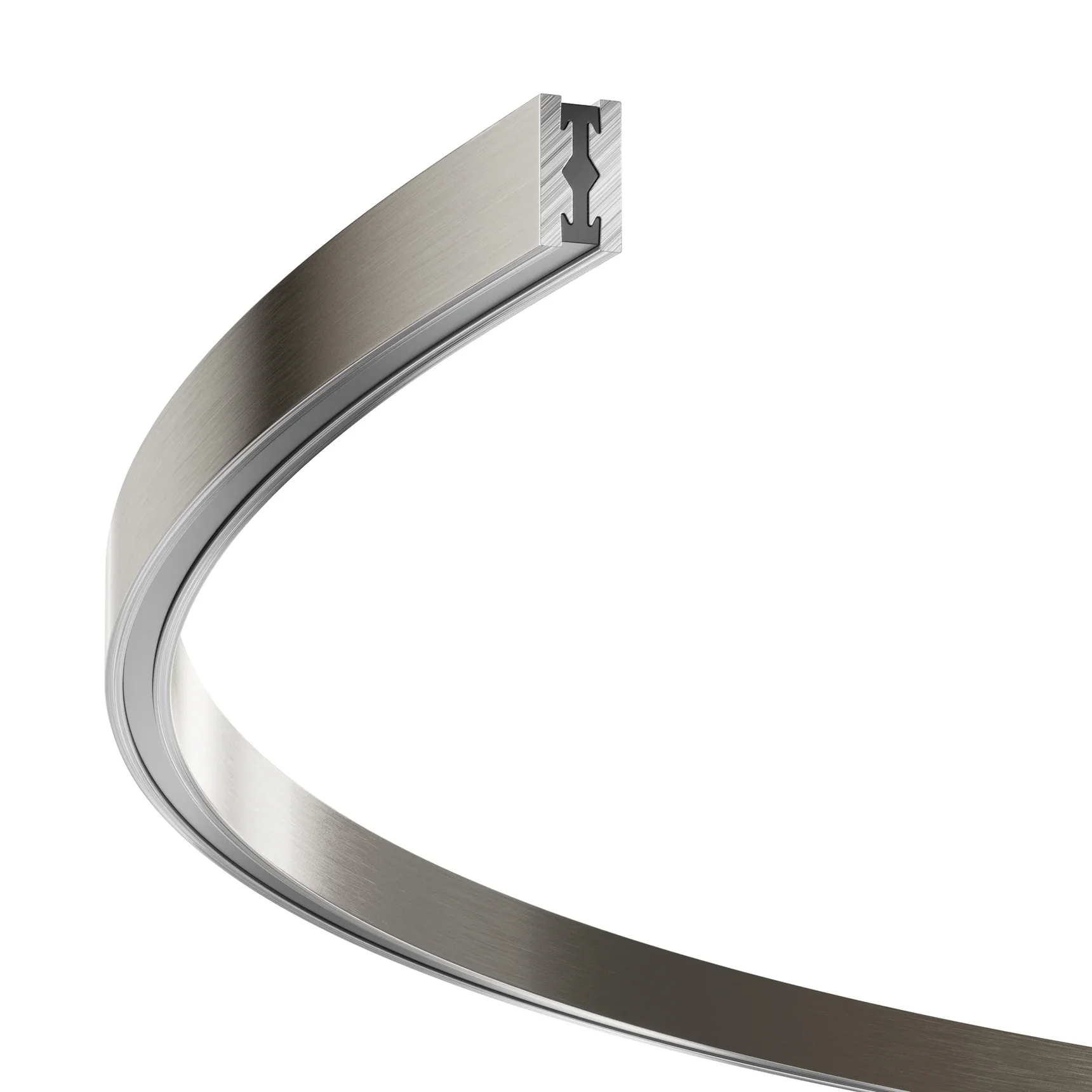 Шинопровод круглый из полукругов 1500мм Flarity платина, TRX154-2SR-D1500-PT