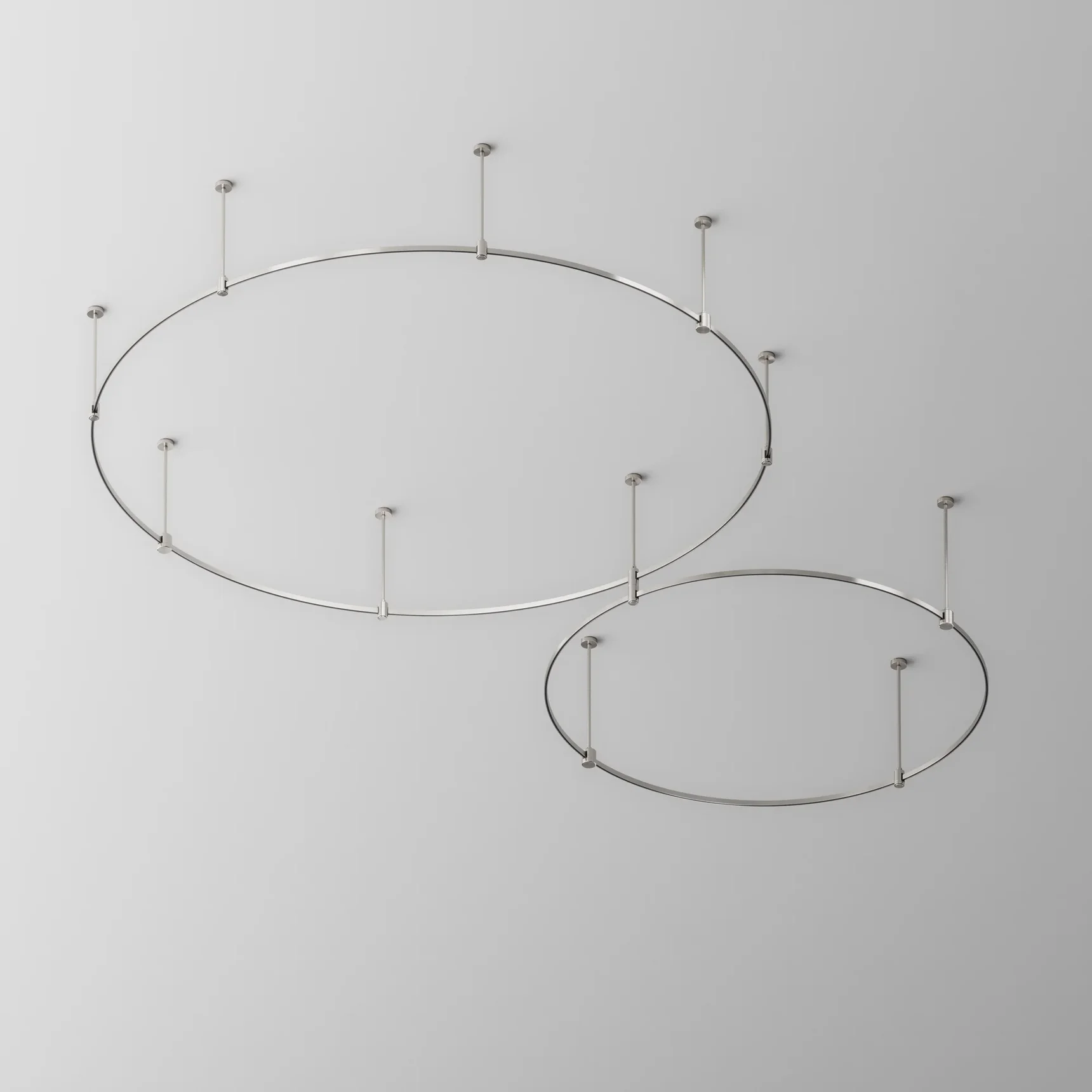 Шинопровод круглый из полукругов 1800мм Flarity платина, TRX154-2SR-D1800-PT