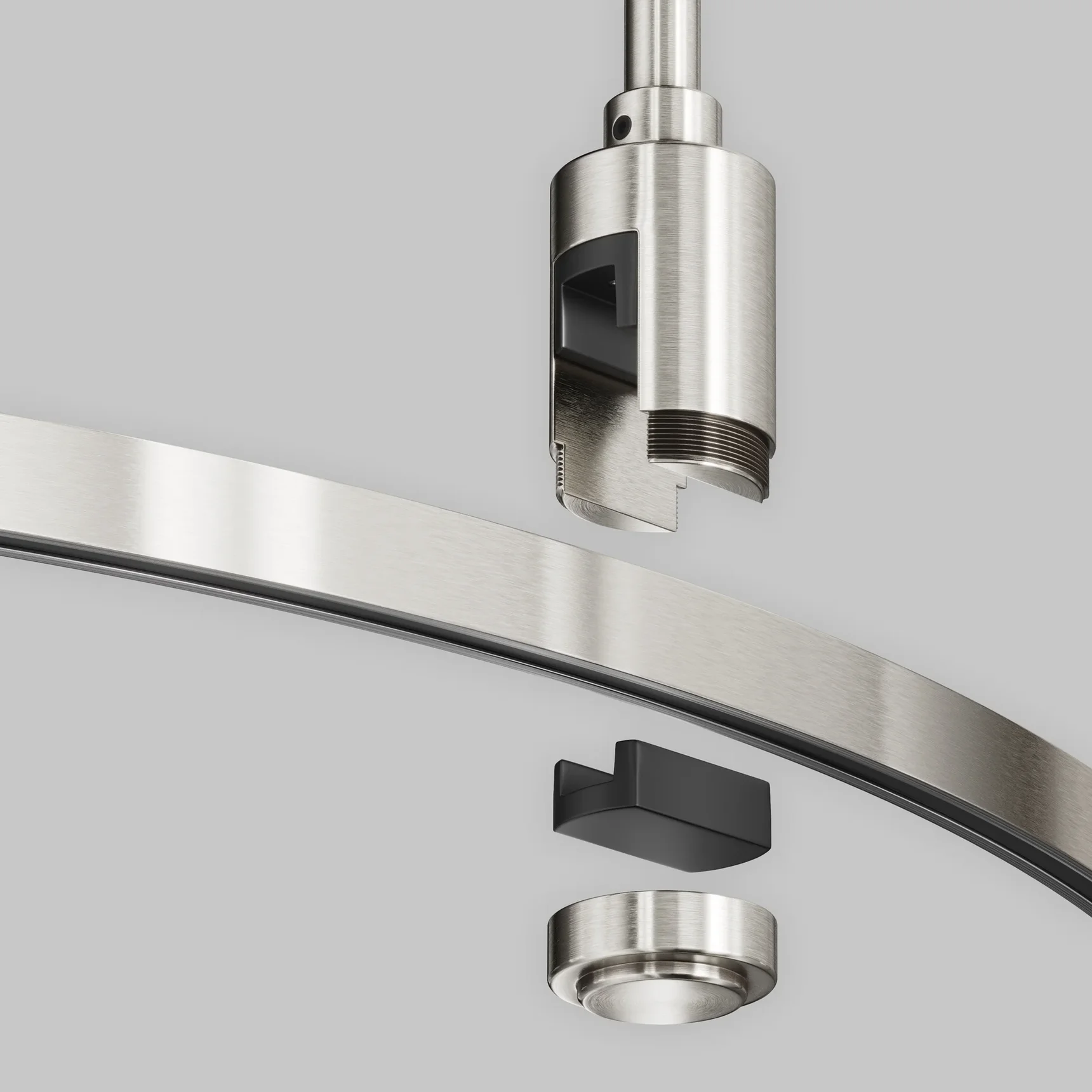 Шинопровод круглый 800 мм Flarity платина, TRX154-R-D800-PT