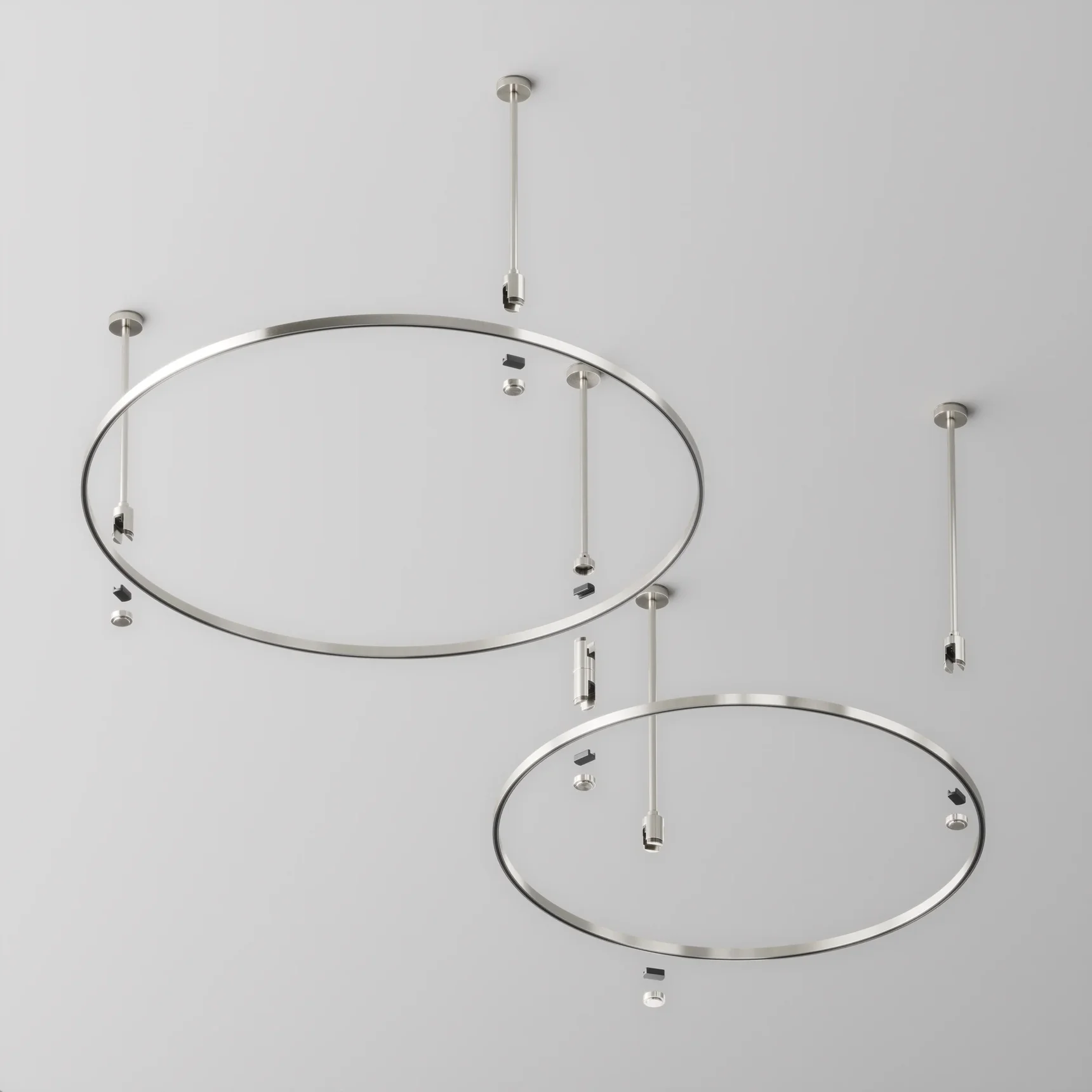 Шинопровод круглый 800 мм Flarity платина, TRX154-R-D800-PT