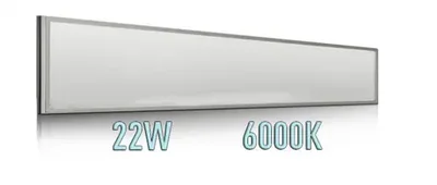 Светодиодная панель 1200x150, 220 Вольт, 22 Ватта, IP44, Серебристый, 28326
