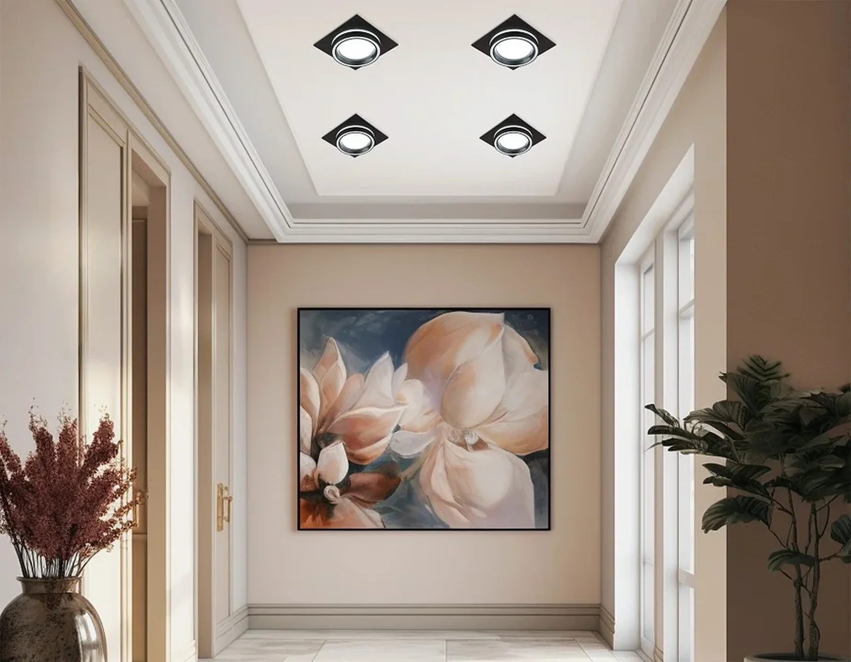 Светильник встраиваемый со сменной лампой GX70 TU5230 BK черный IP20 GX70 D150*150*52