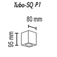 Потолочный светильник Tubo8 SQ P1 28