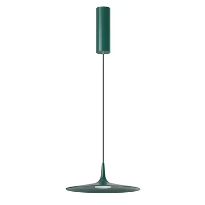 7037/12L HIGHTECH ODL25 305 темно-зеленый/металл/акрил Подвесной светильник IP20 LED 12W 3000K AC90-260V SOMBRA