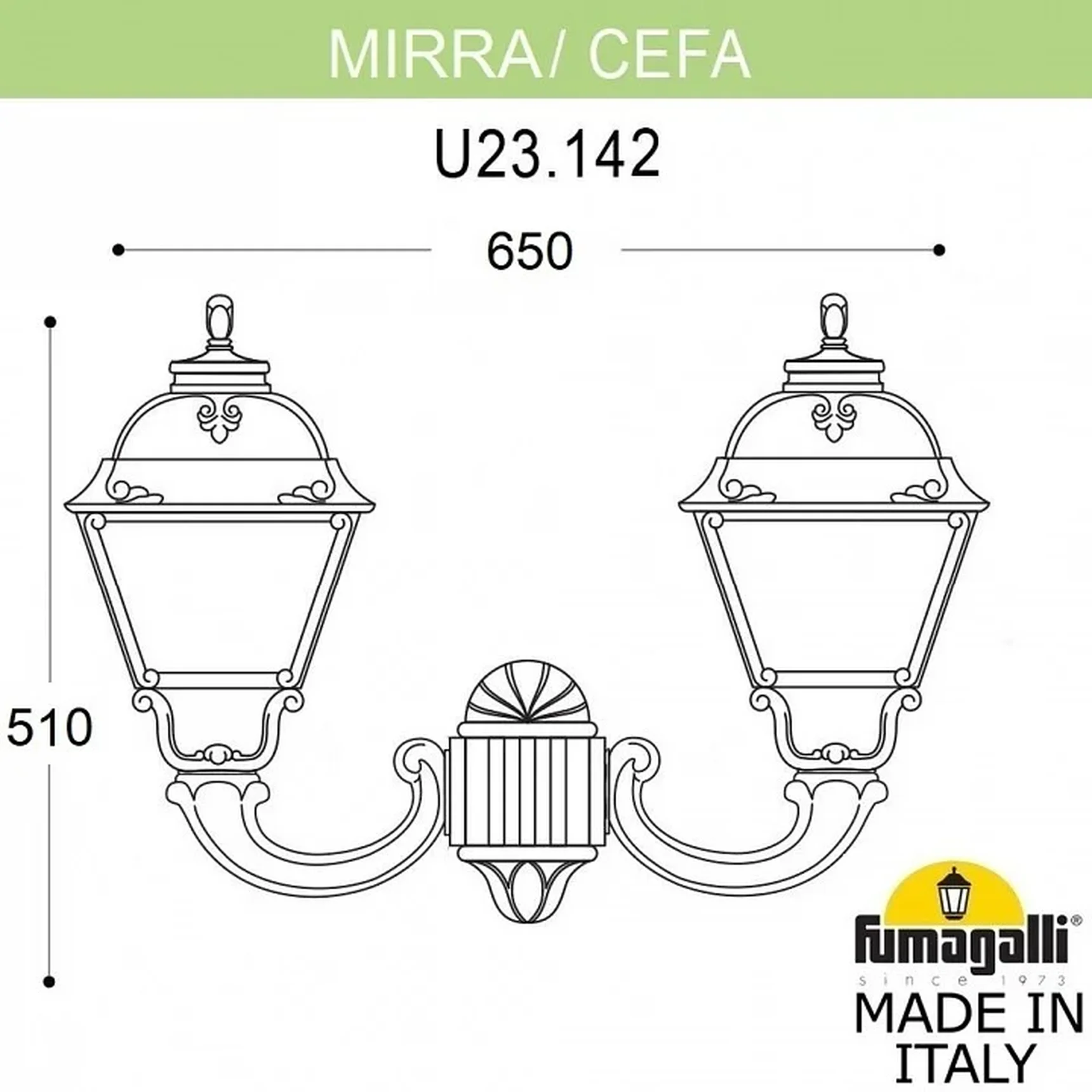 Светильник уличный настенный FUMAGALLI MIRRA/CEFA U23.142.000.VYE27