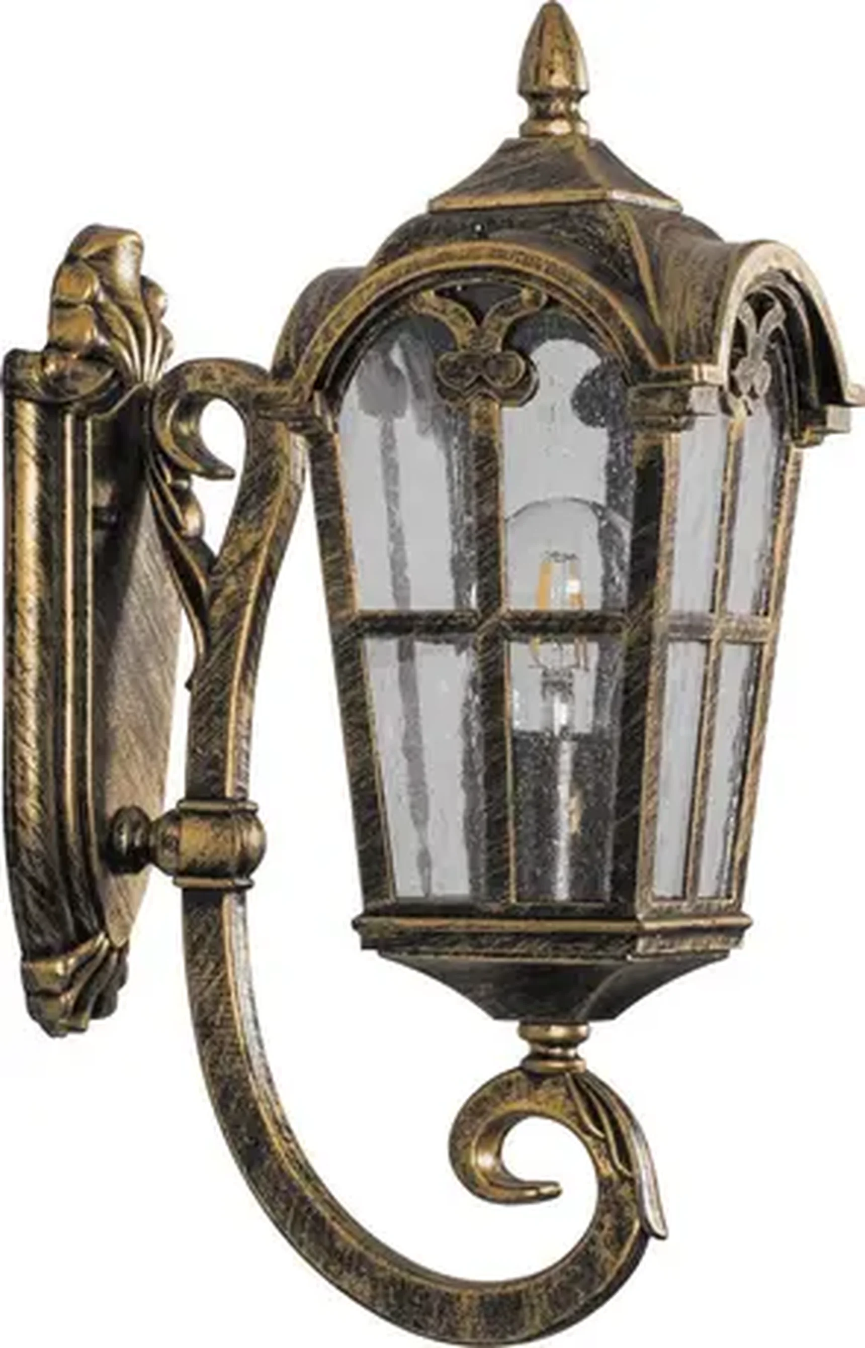 Светильник садово-парковый, 60W 230V E27 черное золото, PL102