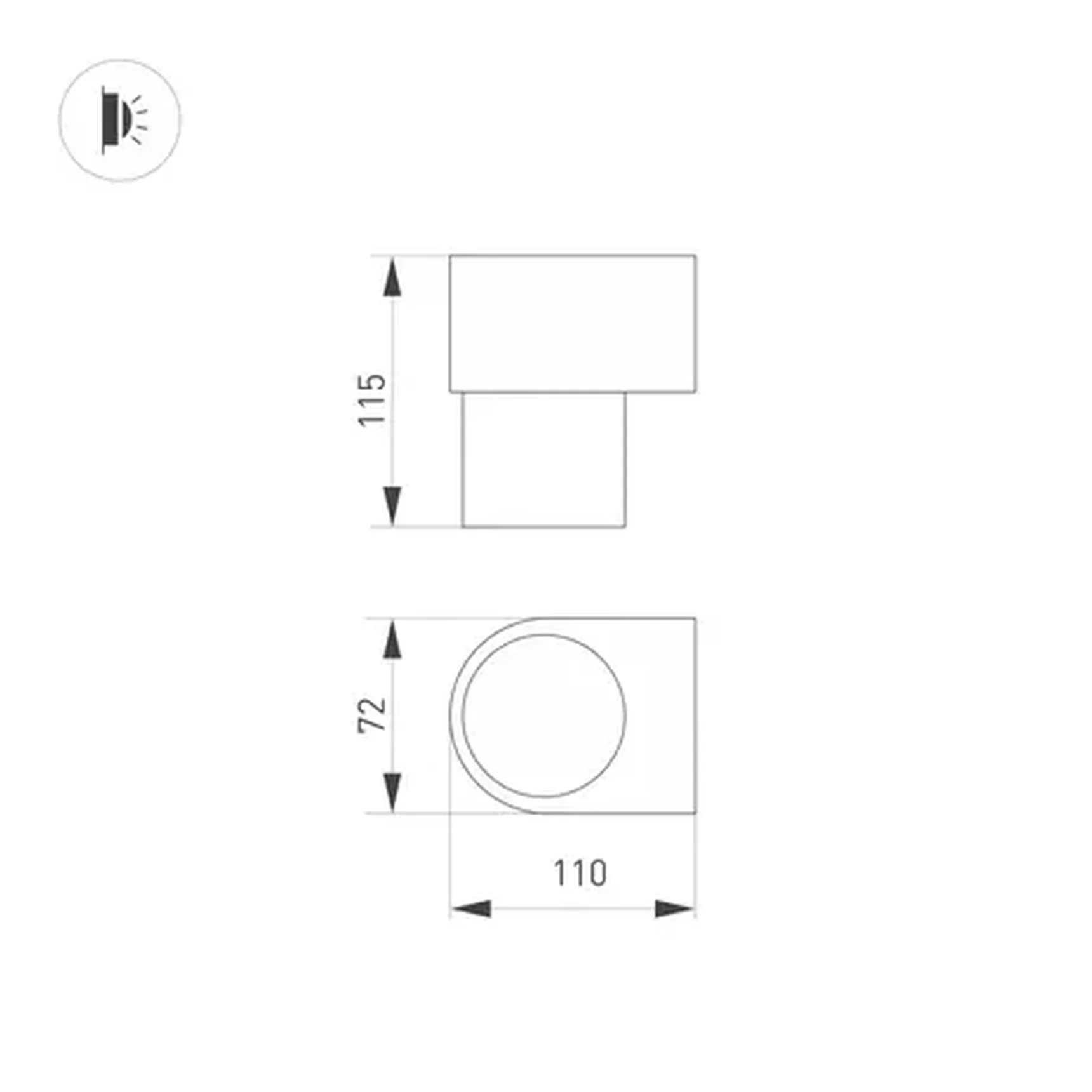 Светильник SP-SPICY-WALL-S115x72-6W Warm3000 (WH, 40 deg) (Arlight, IP20 Металл, 3 года)