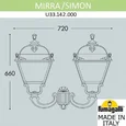 Светильник уличный настенный FUMAGALLI MIRRA/SIMON U33.142.000.AXH27 Черный