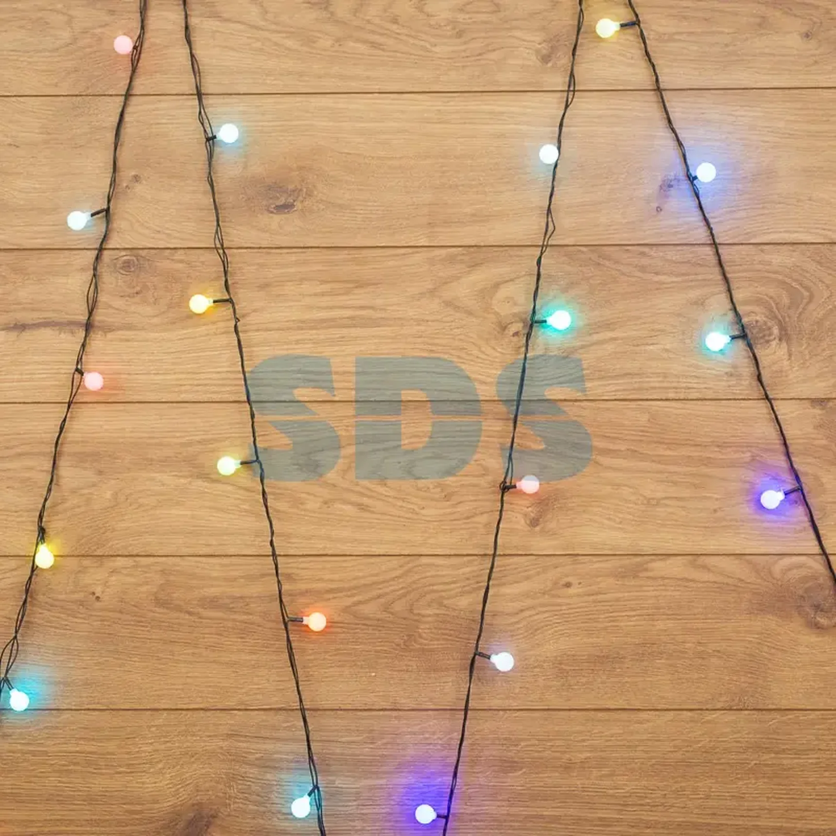 Гирлянда Шарики Ø18мм 5м, темно-зеленый ПВХ, 30 диодов, цвет RGB