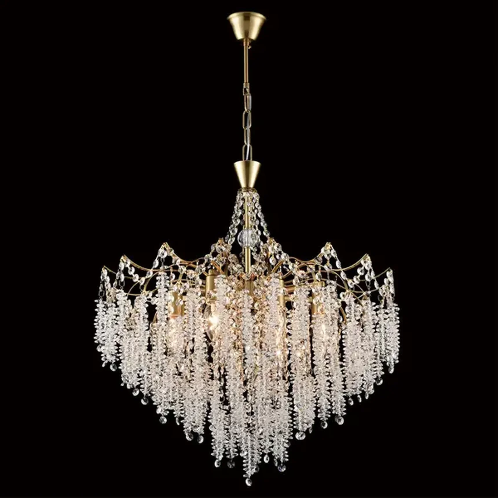 8243/8 CLASSI LN25 латунь металл/хрусталь Люстра подвесная E14 8*40W 220V KRISTINA