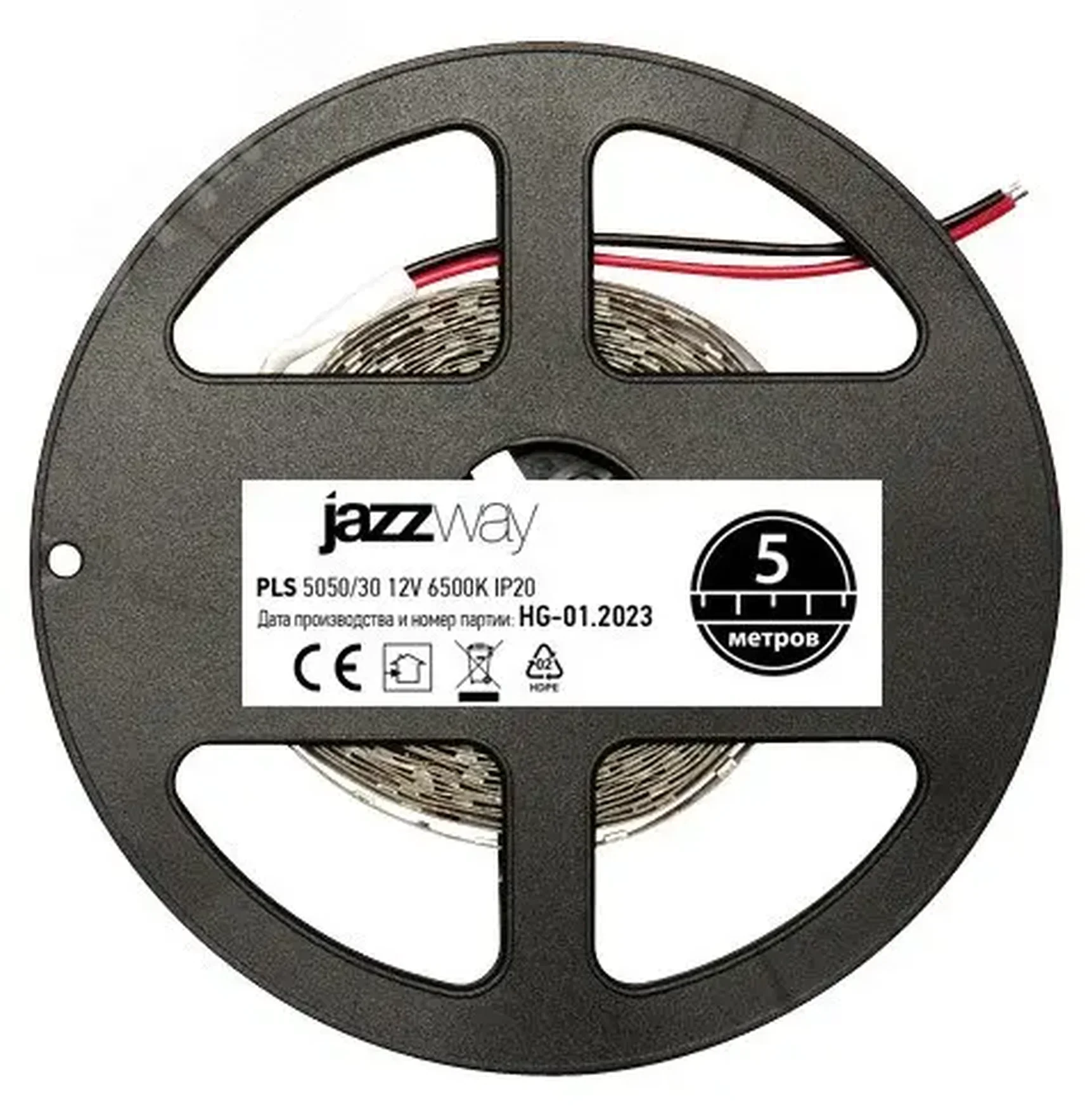 Лента светодиодная LEDx30/м 5м 7.2Вт 12В IP20 белый