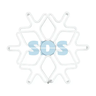 Фигура «Снежинка» из гибкого неона, 60х60 см, цвет свечения белый NEON-NIGHT