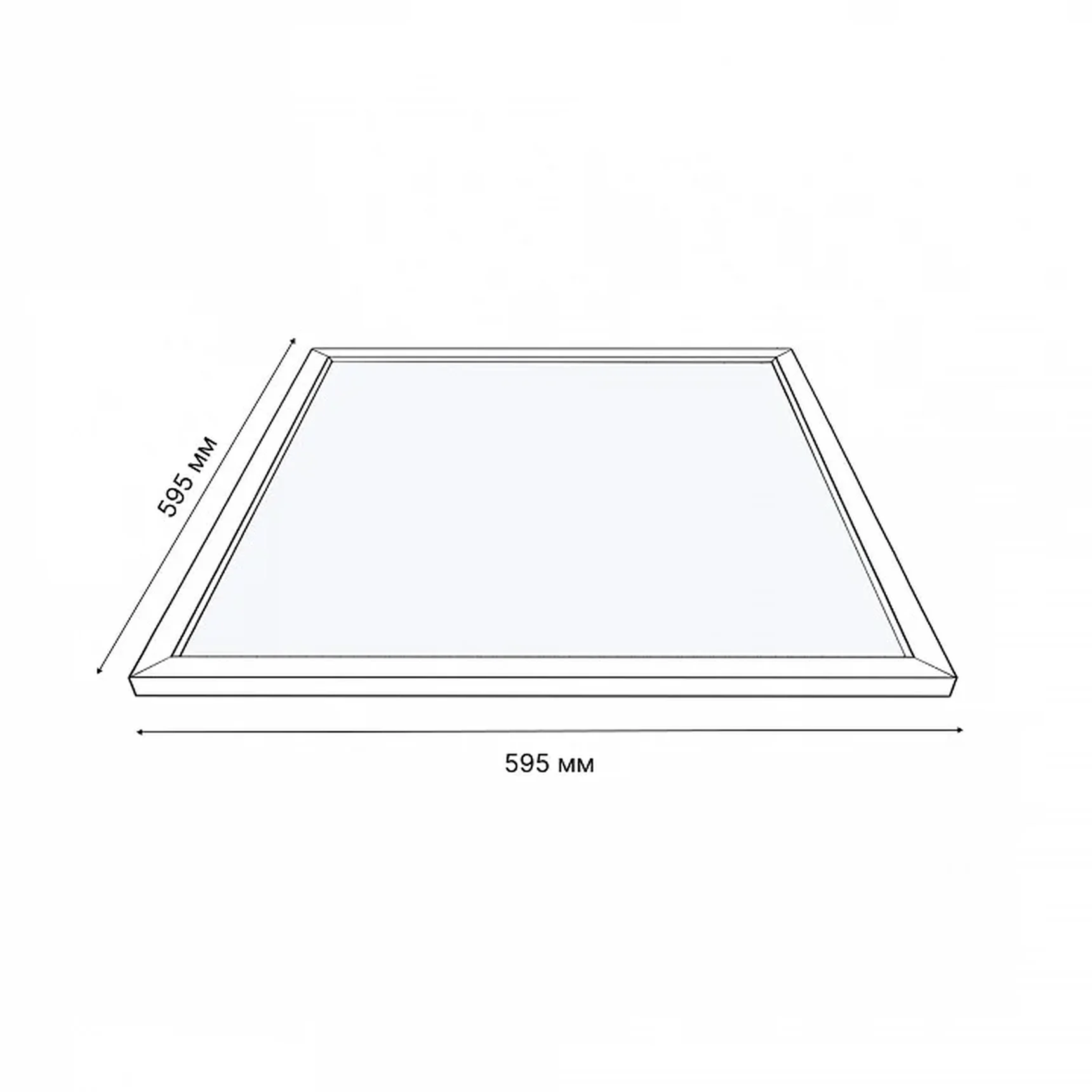 ULP-6060-36W/4000K EFFECTIVE WHITE Светильник светодиодный потолочный встраиваемый. Белый свет