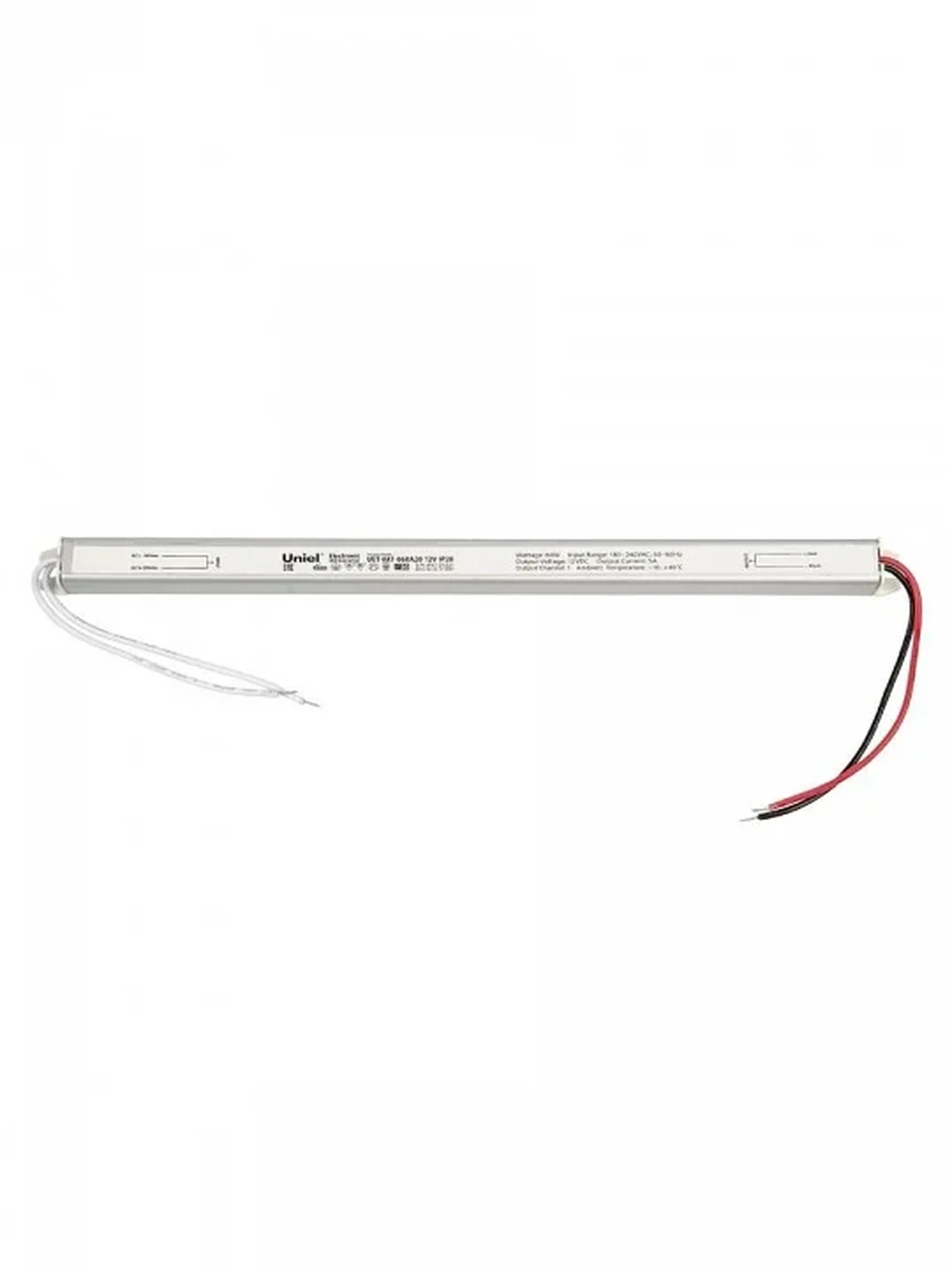 UET-VAT-060A20 12V IP20 Блок питания ультратонкий, 60Вт. Металлический корпус. TM Uniel