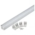 UFE-K06 SILVER-FROZEN 200 POLYBAG Угловой алюминиевый профиль с матовым рассеивателем. 200 см. 2 заглушки+4 крепежа