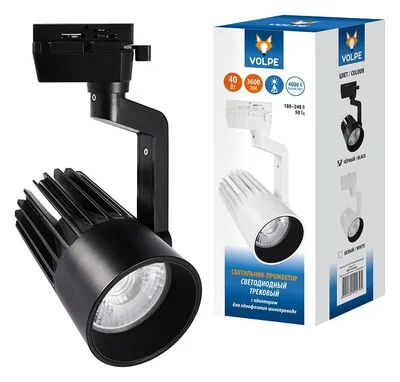 ULB-Q274 40W/4000К BLACK Светильник-прожектор светодиодный трековый
