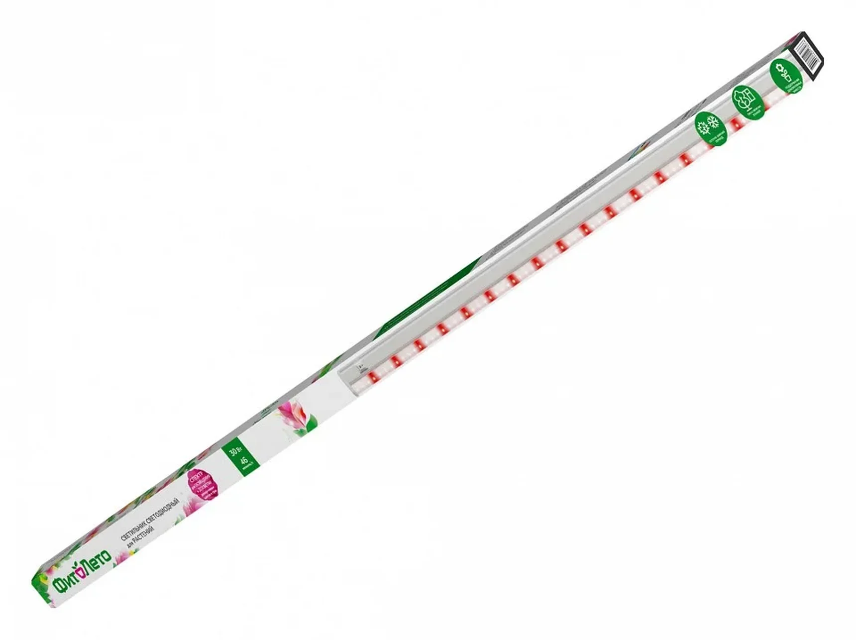 ULI-P19-30W-SPFB IP40 WHITE Светильник для растений светодиодный линейный. 1150 мм. выкл. на корпусе. Спектр для фотосинтеза.