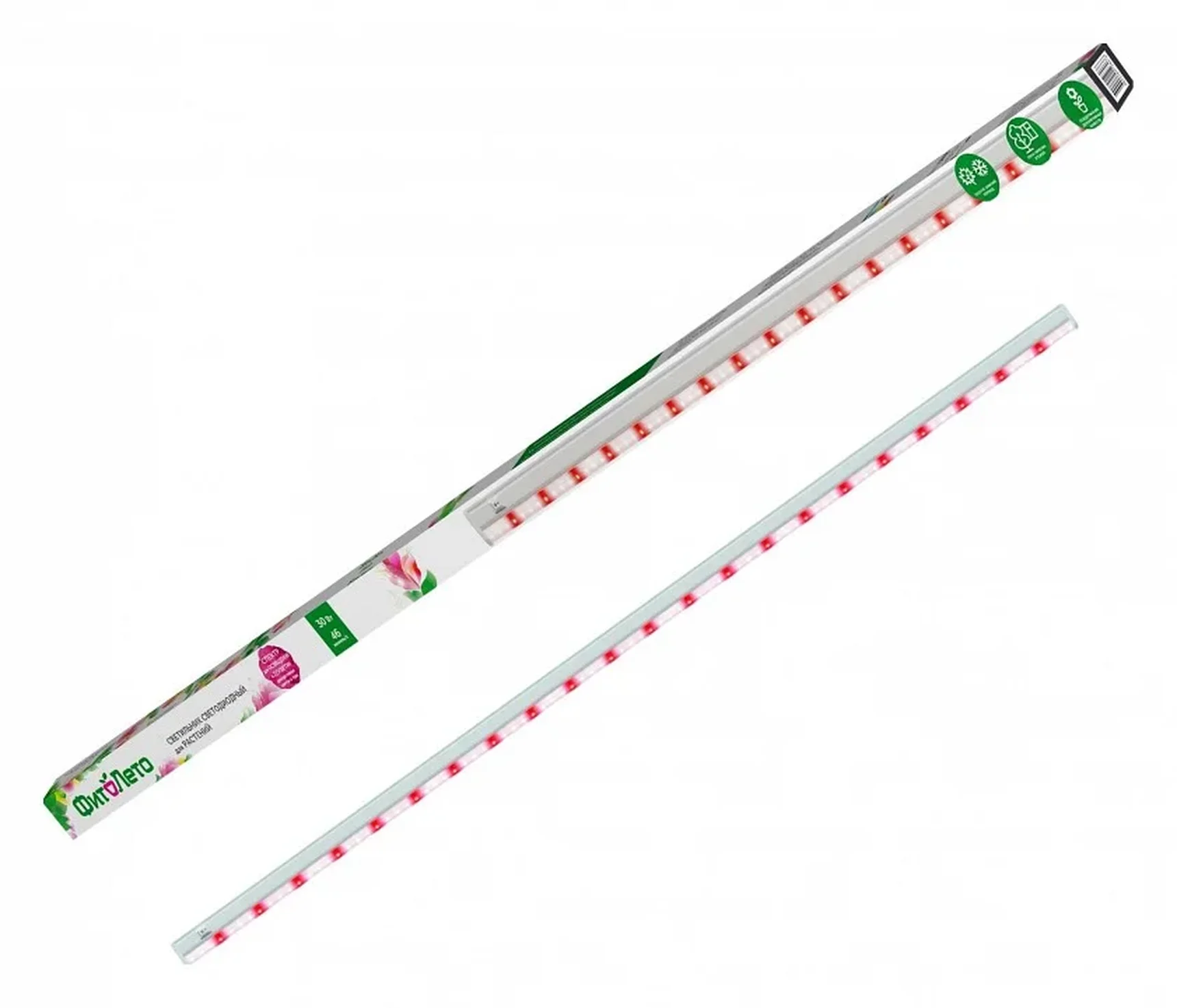 ULI-P19-30W-SPFB IP40 WHITE Светильник для растений светодиодный линейный. 1150 мм. выкл. на корпусе. Спектр для фотосинтеза.