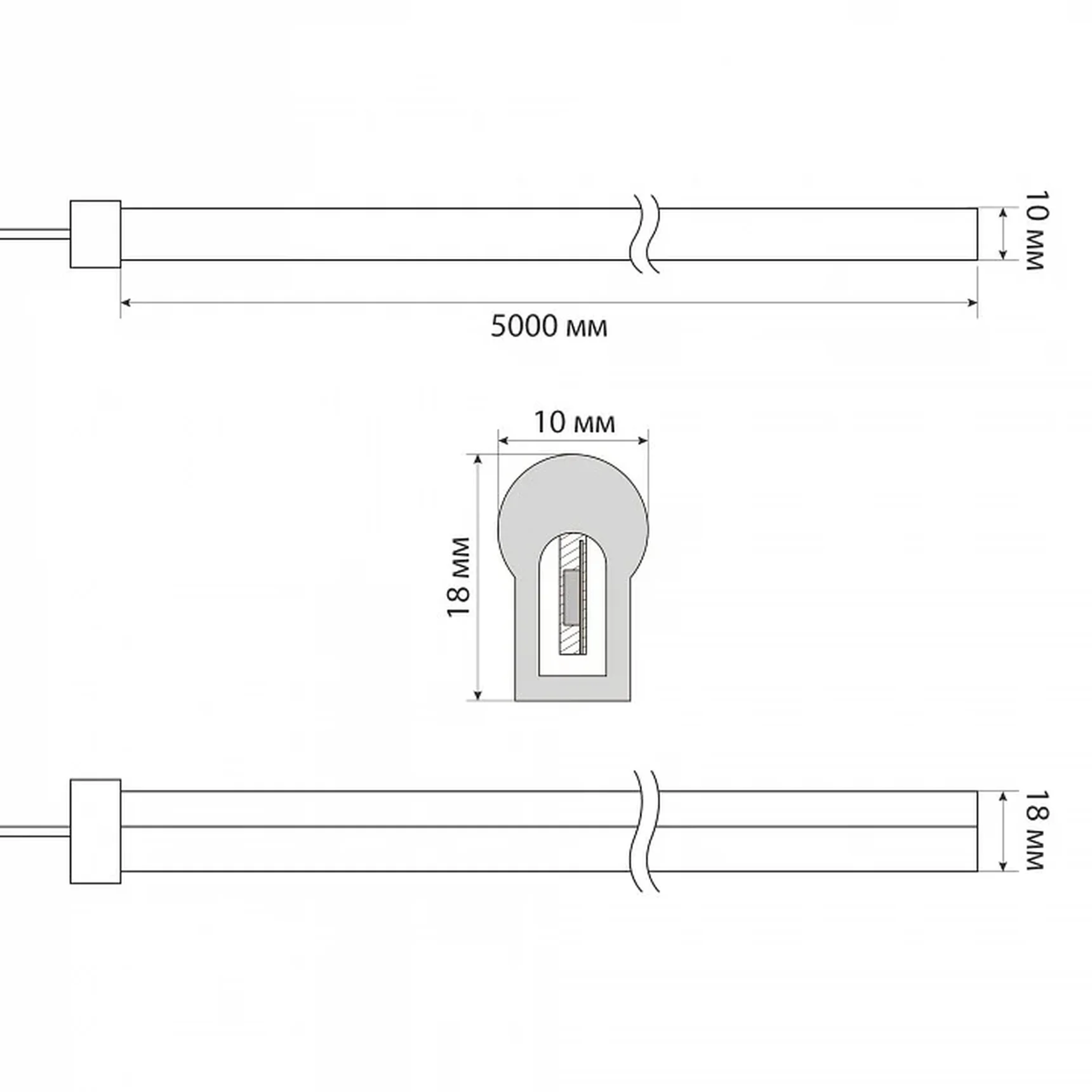 ULS-N22 5M/RGB/1.5M IP67 RRP50C01 Комплект светодиодной ленты 5 м. IP67. RGB. Cетевой шнур 1,5 м с контроллером