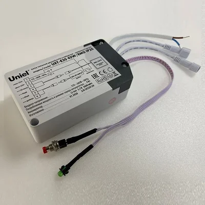 UET-E30 40W/EMG IP20 Блок аварийного питания для светодиодных панелей CLIP IN. TM Uniel