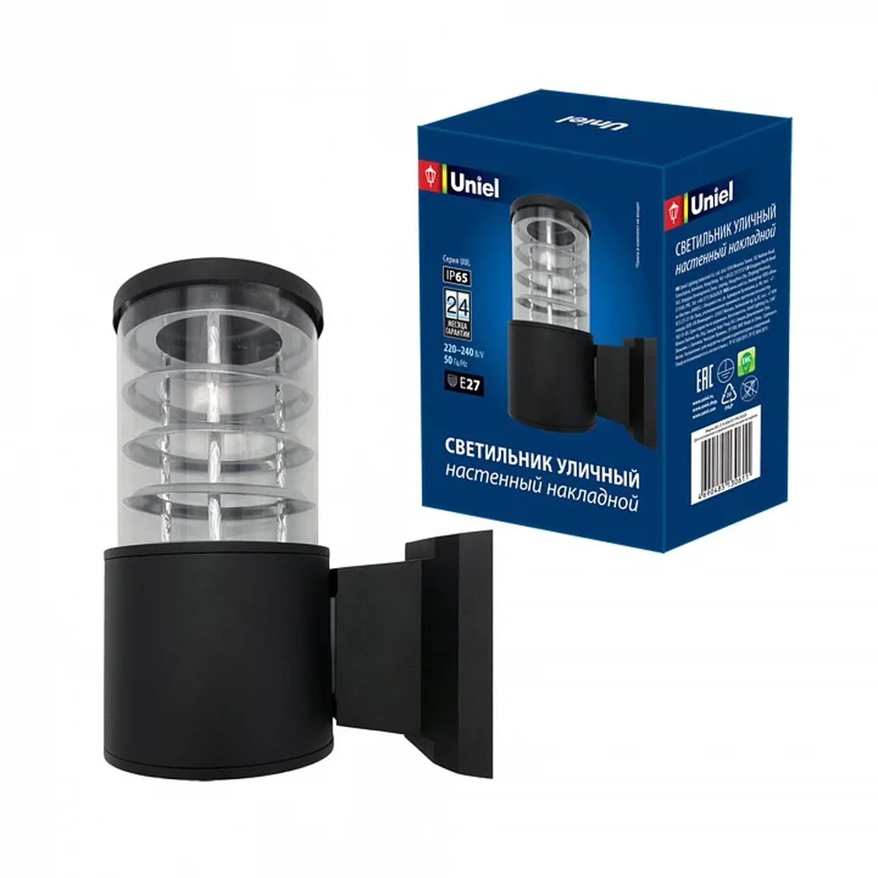 Уличный настенный светильник (UL-00006809) UUL-S11A 60W/E27 IP65 Black [Артикул: UUL-S11A 60W/E27 IP65 Black