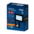 Прожектор светодиодный (UL-00007125) 30W ULF-F62-30W/6500K Sensor IP54 200-240В Black