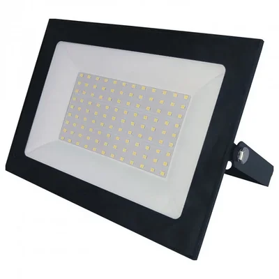 ULF-F21-100W/3000K IP65 200-250В BLACK Прожектор светодиодный. Теплый белый свет (3000К). Корпус черный