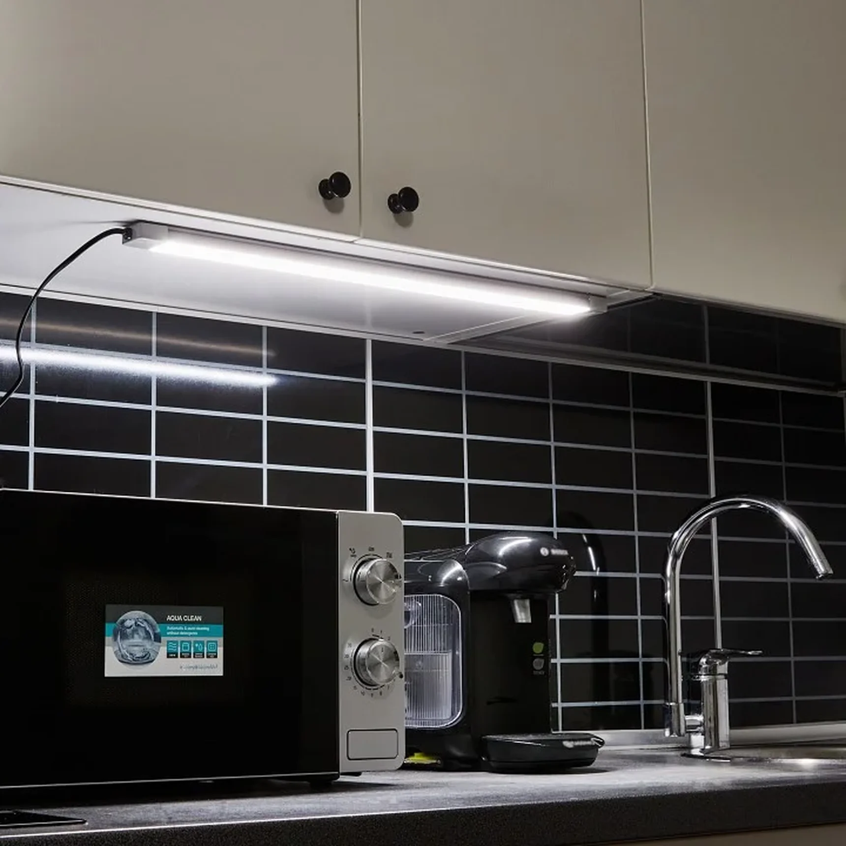 ULI-F45-9W/4500K/DIM SENSOR IP20 SILVER Светильник светодиодный для мебели. 600*35*16мм. 600Lm
