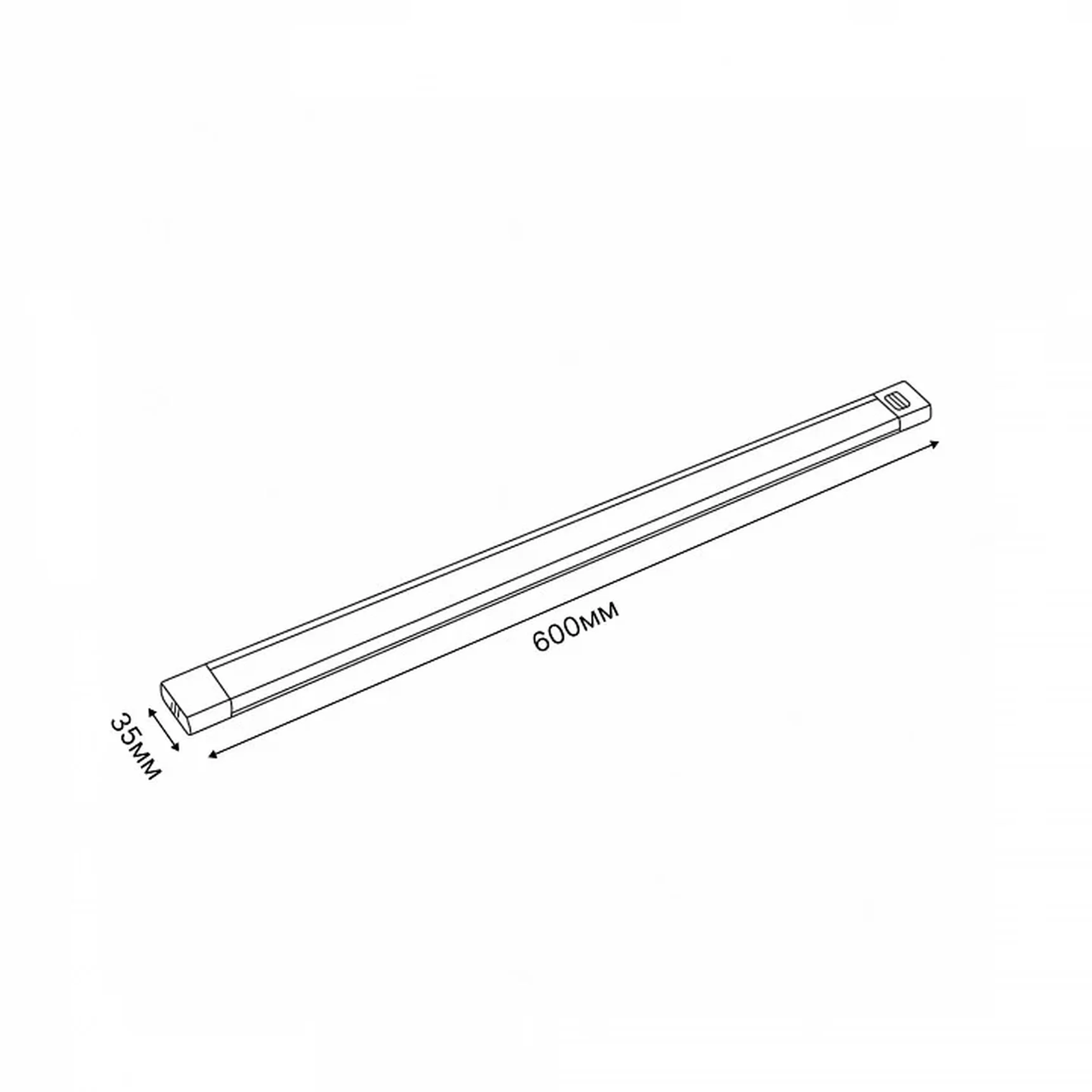 ULI-F45-9W/4500K/DIM SENSOR IP20 SILVER Светильник светодиодный для мебели. 600*35*16мм. 600Lm