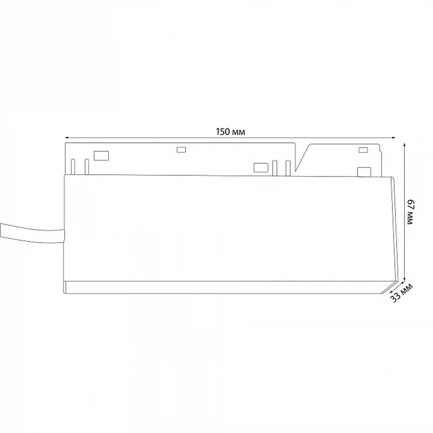 UET-M50 100W/48V IP20 Блок питания для магнитного шинопровода, 100Вт, 48В. Встраиваемый. ТМ Uniel