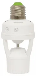 USN-R50 60W/360R/E27 WHITE Датчик движения ИК, под лампу Е27. 7м, 10сек. - 5мин., IP20