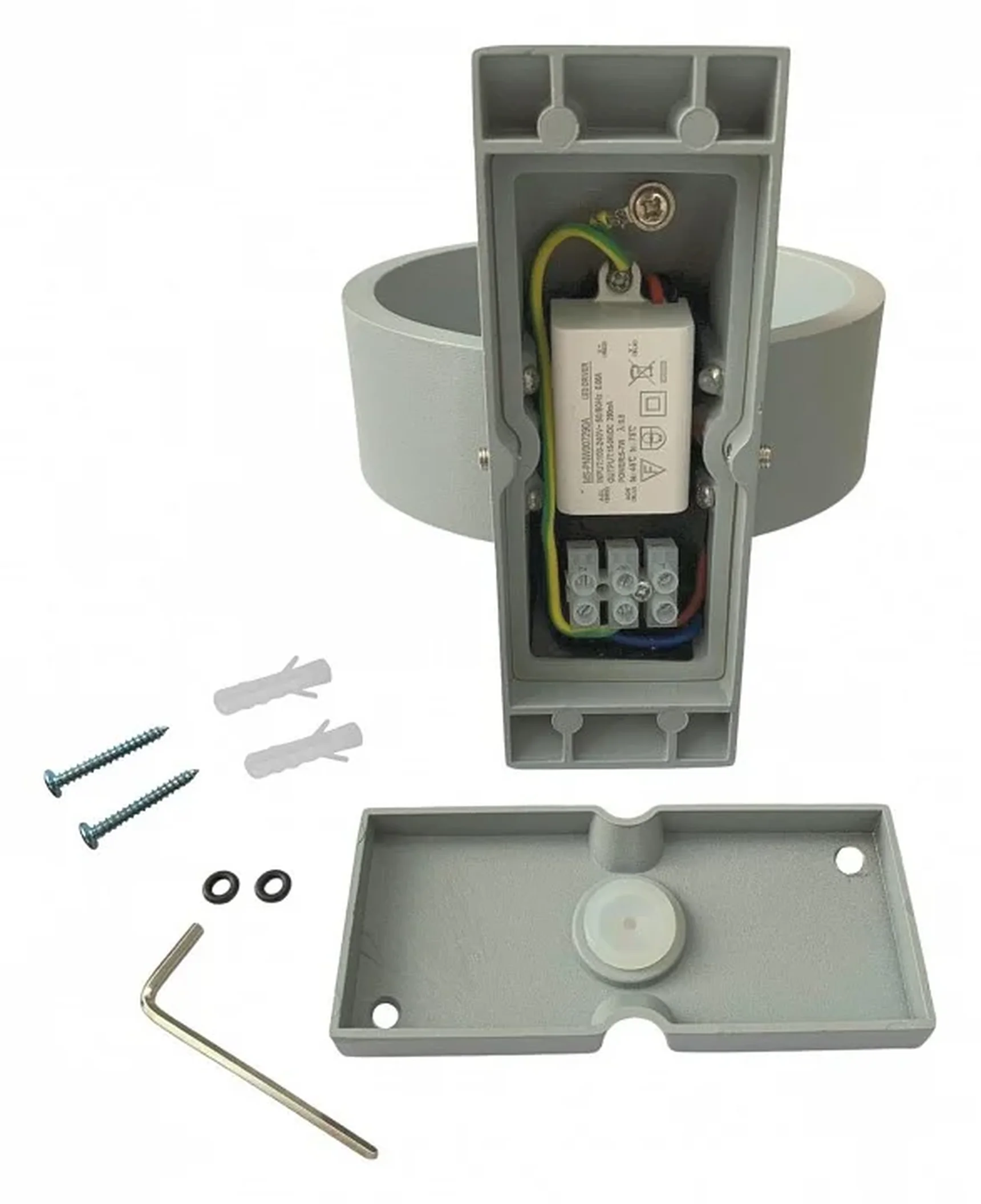 ULU-S34A-8W/4000K IP65 GREY Светильник светодиодный уличный. Архитектурный накладной. Белый свет (4000K). Корпус серый