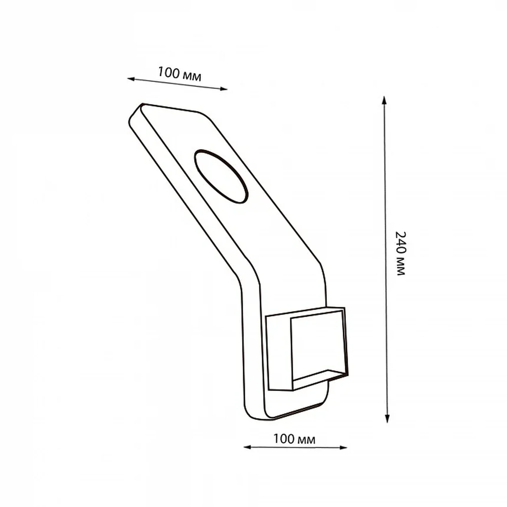 ULU-S36A-7W/4000K IP54 BLACK Светильник светодиодный уличный. Архитектурный накладной. Белый свет (4000K). Корпус черный