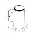UUL-S92A 2х50W/GX53 IP65 BRONZE Светильник уличный, под две лампы GX53. Архитектурный накладной. Корпус бронза