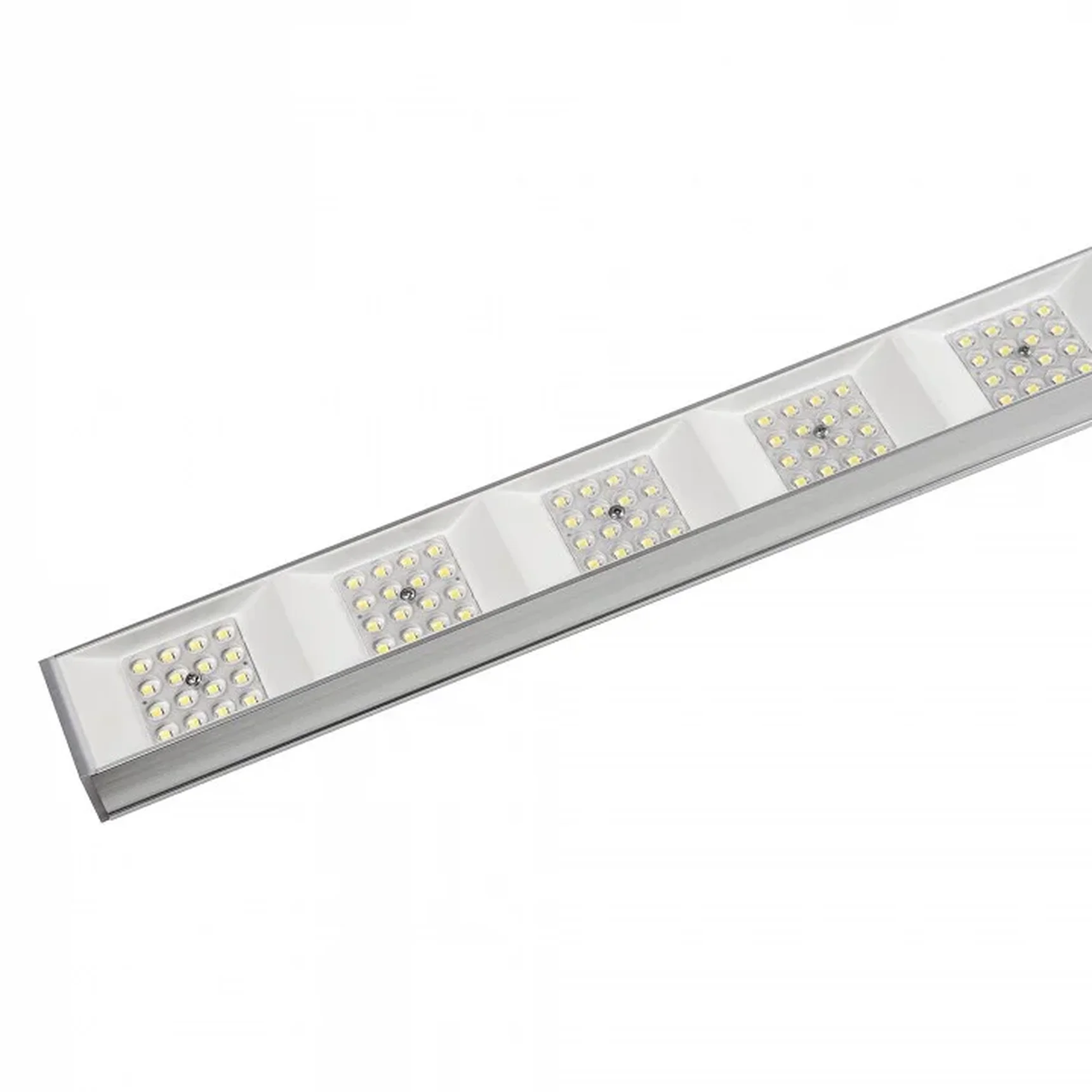ULO-EL120B-100W/6500K/K SILVER LINKABLE Светильник светодиодный накладной, соединяемый. Дневной свет (6500K). Корпус серебристый. Угол