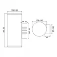 ULU-S22D-2x22W/2700K IP65 BLACK Светильник светодиодный уличный. Архитектурный накладной. Теплый белый свет (2700K). Корпус черный. TM