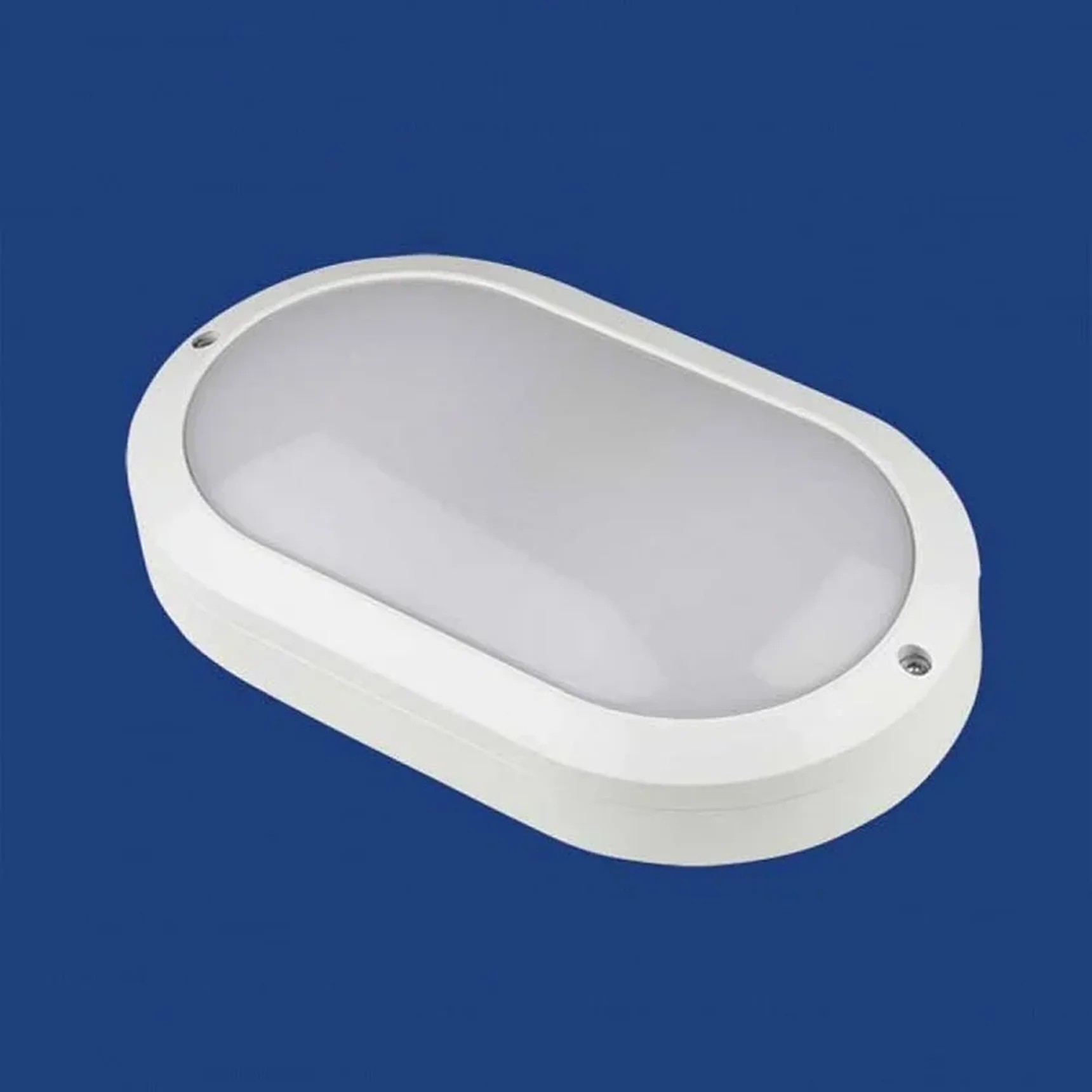 ULW-K14A 20W/4000K IP65 WHITE Светильник светодиодный влагозащищенный. Овал. Белый свет (4000K). 2400Лм. 220X135мм. Корпус белый. ТМ Un
