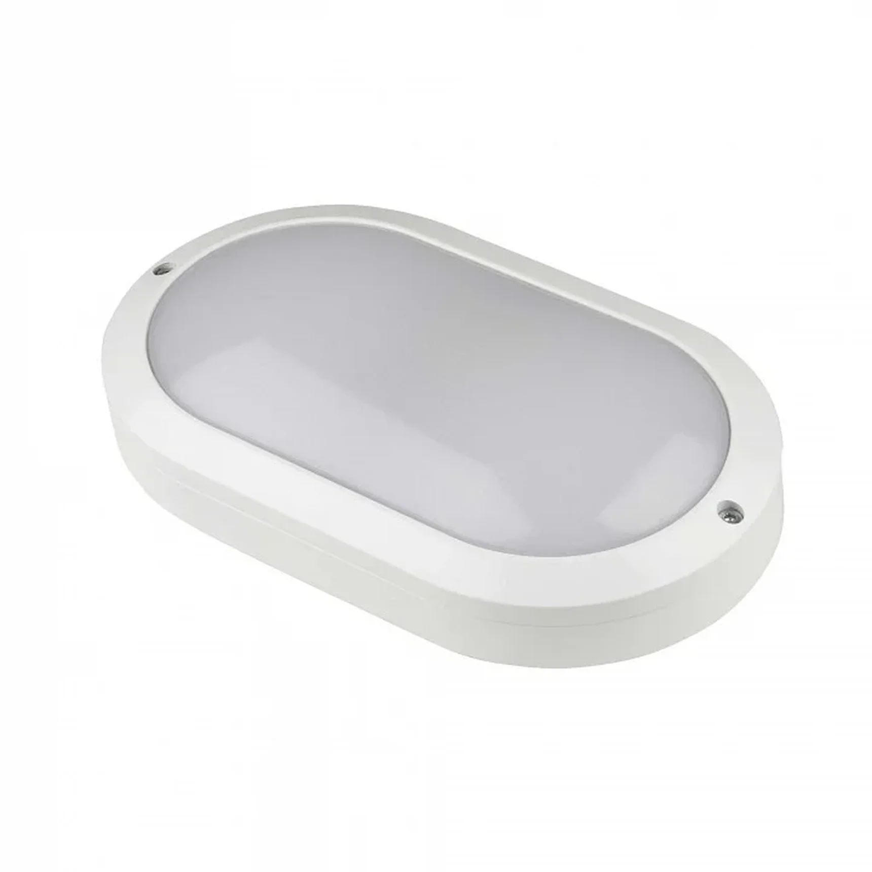 ULW-K14A 20W/4000K IP65 WHITE Светильник светодиодный влагозащищенный. Овал. Белый свет (4000K). 2400Лм. 220X135мм. Корпус белый. ТМ Un