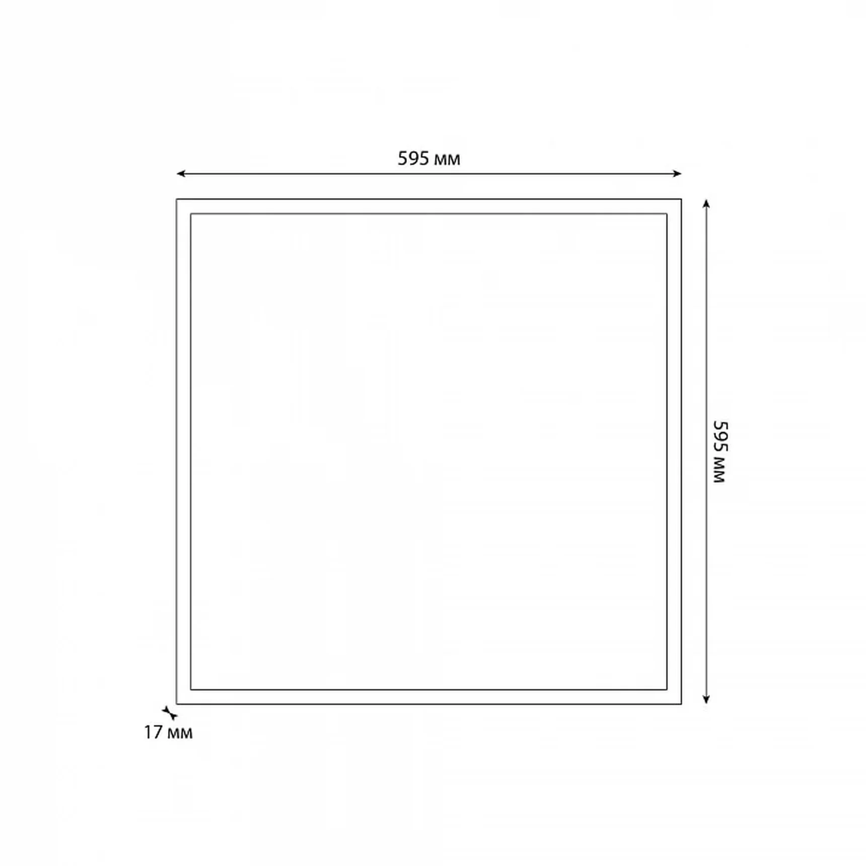 ULP-Q105 6060-36W/6500K WHITE Светильник светодиодный потолочный универсальный
