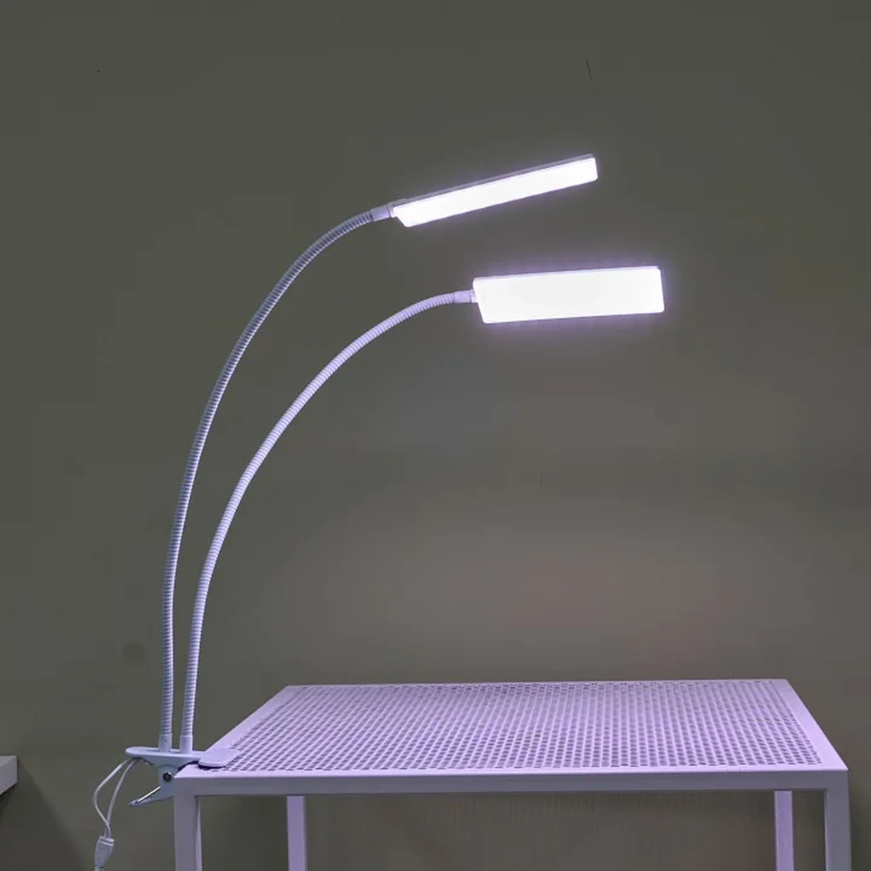 ULT-P37-24W/SPFR/TM/60 IP40 WHITE TWIN Светильник для растений светодиодный с таймером, на прищепке. Спектр для фотосинтеза