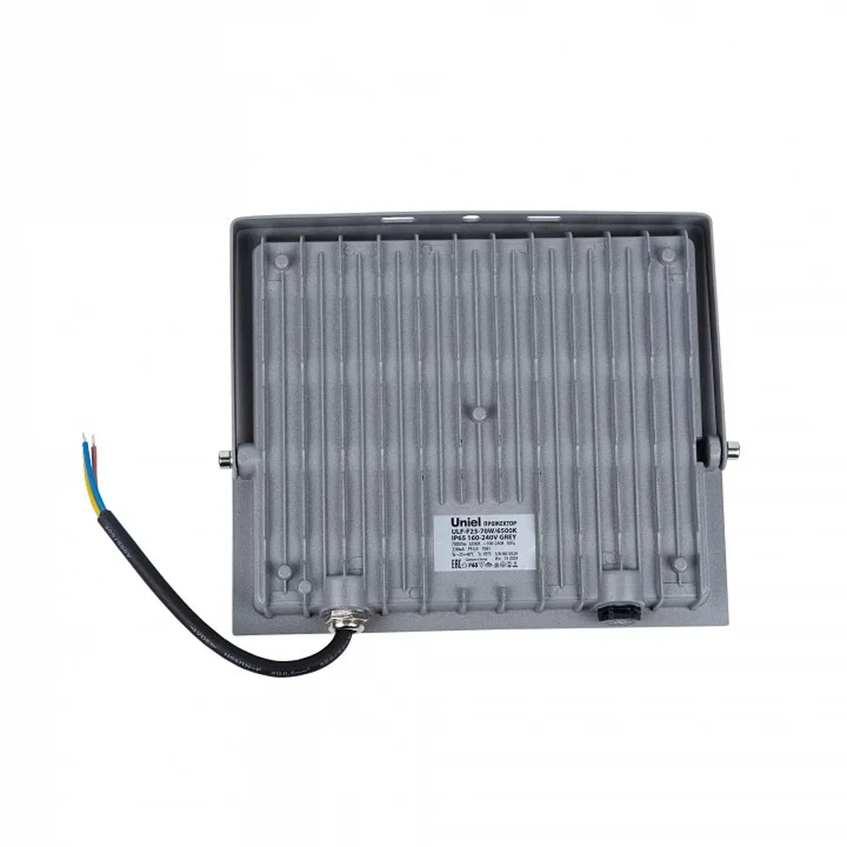 ULF-F23-70W/6500K IP65 160-240V GREY Прожектор светодиодный. Дневной свет (6500K). Корпус серый