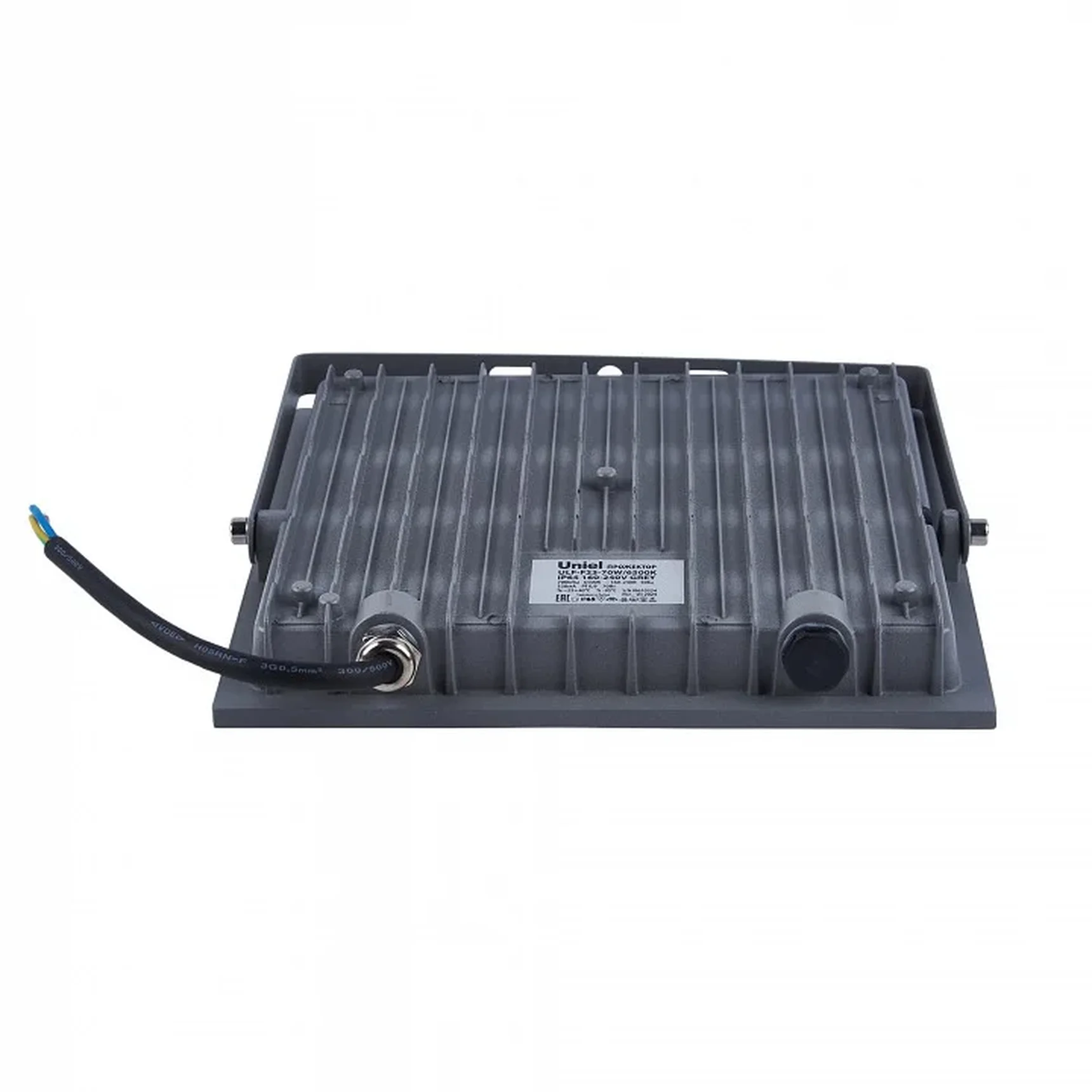 ULF-F23-70W/6500K IP65 160-240V GREY Прожектор светодиодный. Дневной свет (6500K). Корпус серый