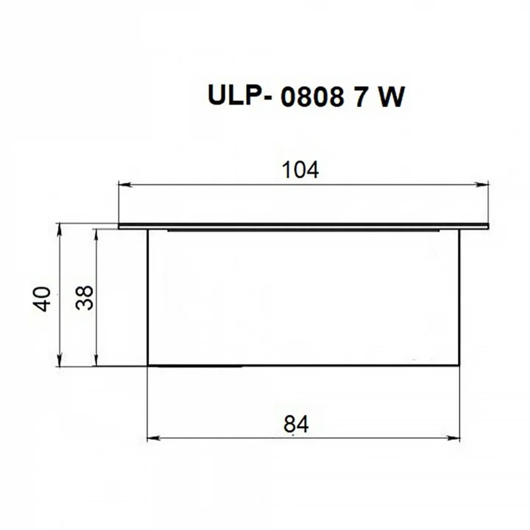 ULP-0808 7W/4000К IP40 GRILYATO WHITE Светильник светодиодный потолочный встраиваемый