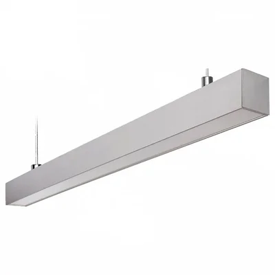 ULO-K10D 40W/4000K/L100 IP65 SILVER Светильник линейный светодиодный подвесной. Белый свет (4000К). 5600 Лм. Алюминий. Цвет серебро