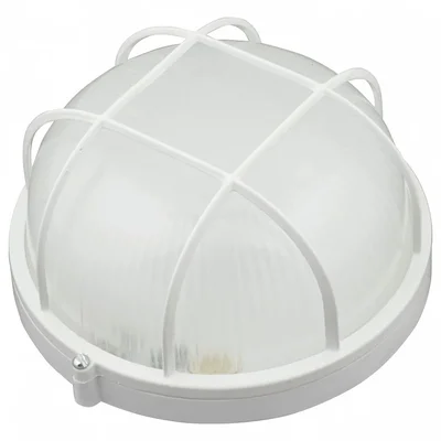 ULW-K22B 12W/4000K IP54 WHITE Светильник светодиодный влагозащищенный. Круг с решеткой. Белый свет (4000K). 1200Лм. Диаметр 188мм. Корп