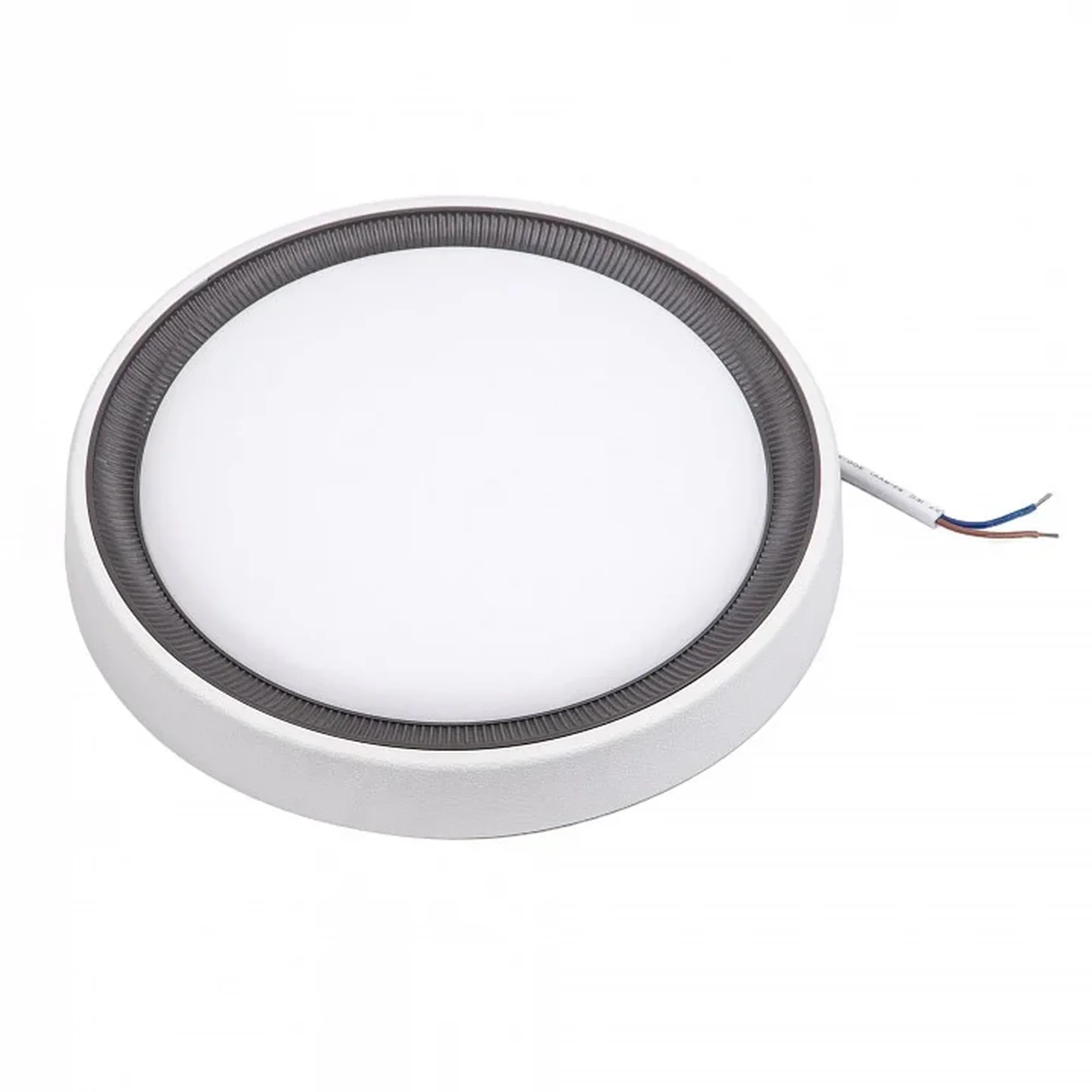 ULW-Q281 24W/6500K/F20 IP65 WHITE Светильник светодиодный влагозащищенный. Круг. Дневной свет (6500K). 200x160x58 мм. Корпус белый. Цве