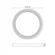ULW-Q281 24W/6500K/F20 IP65 WHITE Светильник светодиодный влагозащищенный. Круг. Дневной свет (6500K). 200x160x58 мм. Корпус белый. Цве