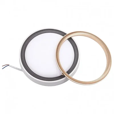 ULW-Q281 24W/6500K/F20 IP65 WHITE Светильник светодиодный влагозащищенный. Круг. Дневной свет (6500K). 200x160x58 мм. Корпус белый. Цве