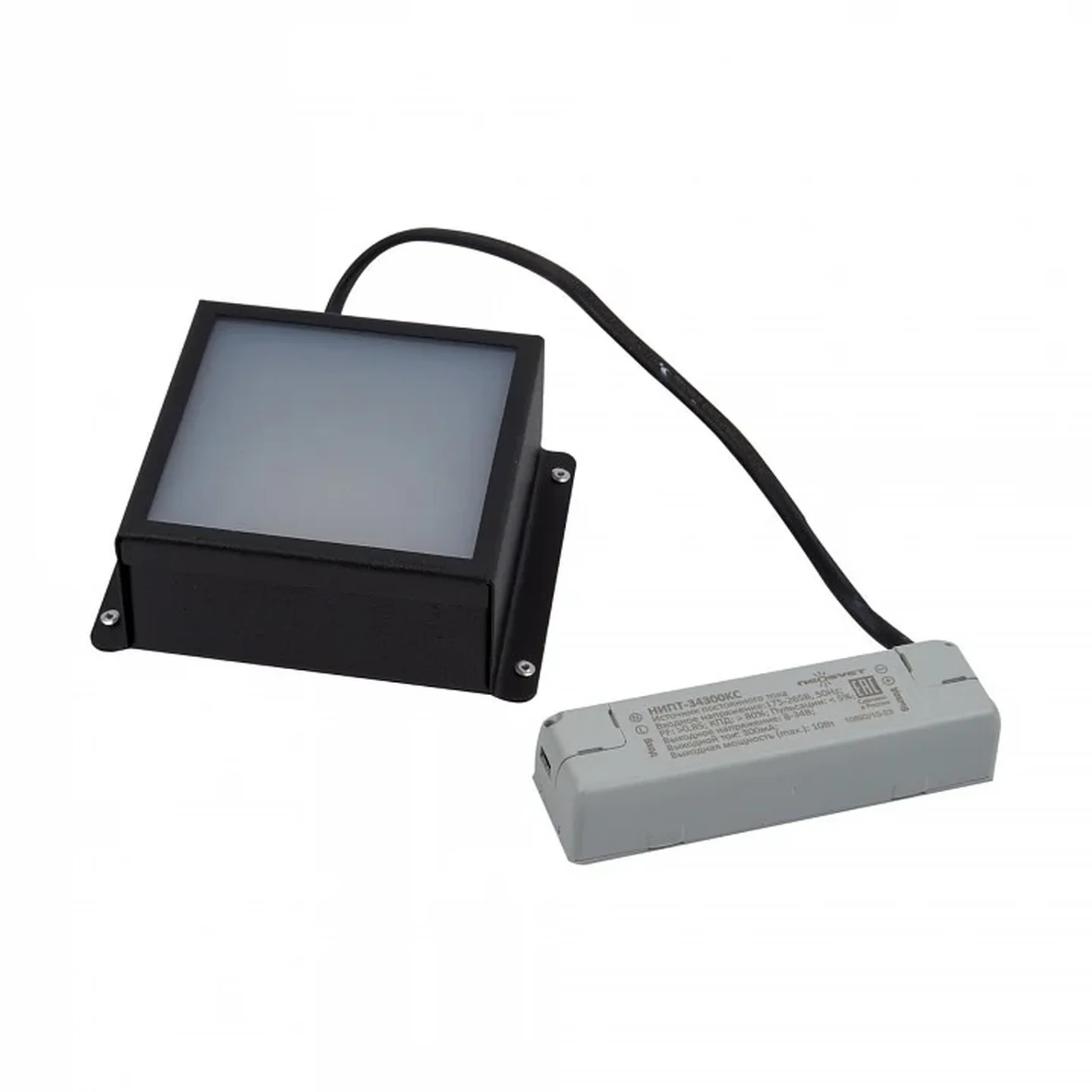 ULP-1010 7W/4000К IP40 GRILYATO OPAL BLACK Светильник светодиодный потолочный встраиваемый