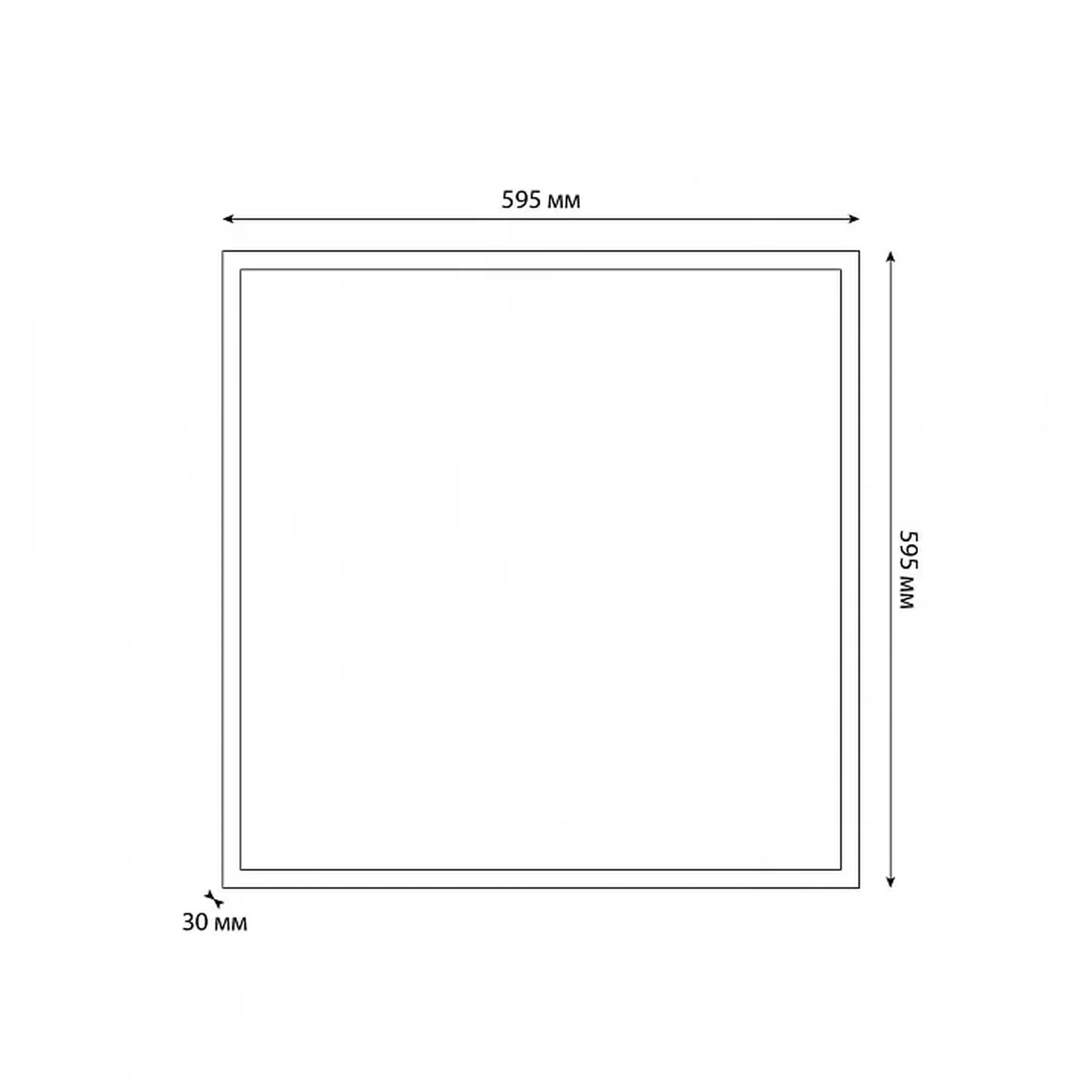 ULP-6060 36W/3000K/LL IP40 PREMIUM+ OPAL WHITE Светильник светодиодный потолочный универсальный